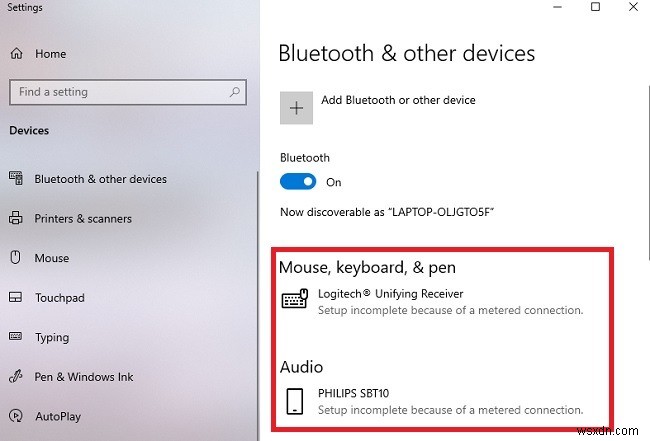 Windows 10の従量制課金接続でBluetoothデバイスが接続できないエラーを解決する方法