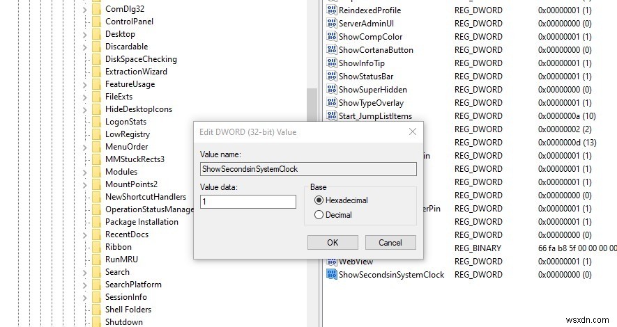 Windows 10のタスクバー時計に秒を表示する方法【レジストリ編集】