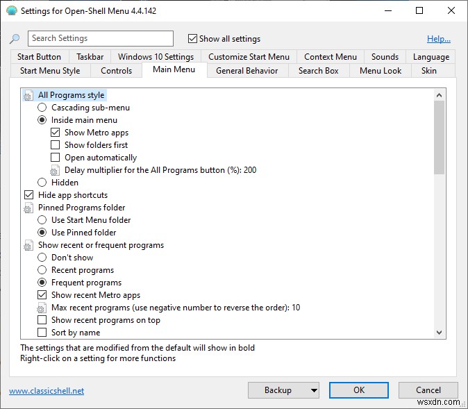 Open-ShellでWindows 10のスタートメニューを思い通りにカスタマイズする方法