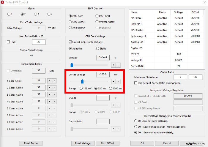 WindowsでThrottleStopを使ってCPUをアンダーボルトする方法|温度・消費電力を抑える