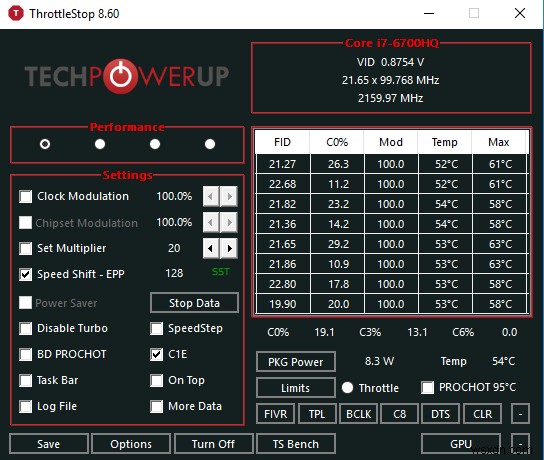 WindowsでThrottleStopを使ってCPUをアンダーボルトする方法|温度・消費電力を抑える