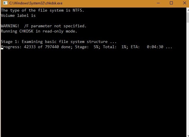 Windows 10でスケジュールされたChkdsk操作をキャンセルする方法