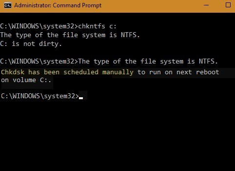 Windows 10でスケジュールされたChkdsk操作をキャンセルする方法