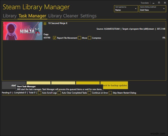 Steam Library Managerを使ってSteamゲームを別のドライブへ素早く移動する方法
