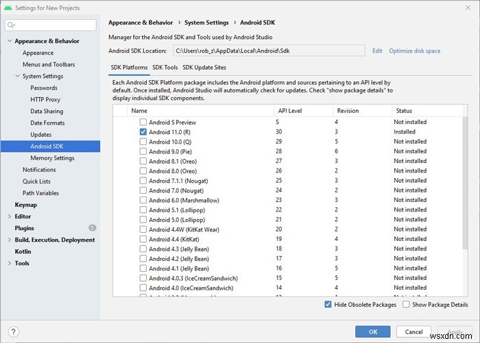 Windows 10にAndroid StudioとSDKツールをインストールする方法