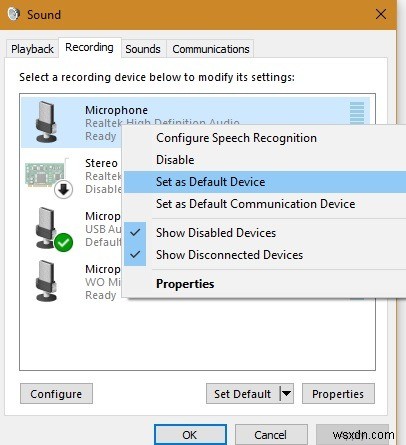 Windows 10で外部マイクを設定してデフォルト入力デバイスにする方法