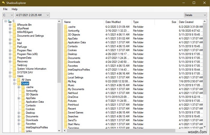 ShadowExplorerの使い方:システムの復元ポイントから削除したファイルを復元する方法