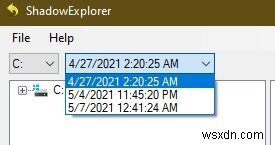 ShadowExplorerの使い方:システムの復元ポイントから削除したファイルを復元する方法