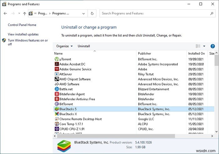 WindowsでBlueStacksを完全にアンインストールする方法|残存ファイルも削除