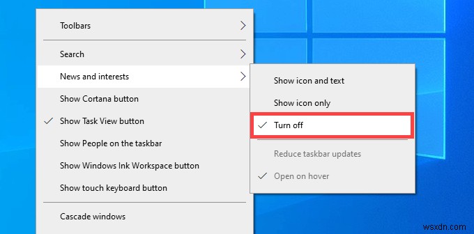 Windows 10のタスクバーから「ニュースと関心事項」を削除・カスタマイズする方法
