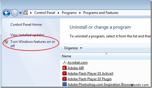 Windows 7でMicrosoftインターネットインフォメーションサービス（IIS）を有効にする方法