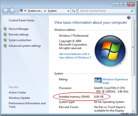 Windows 7 64ビットで使用可能なメモリの最大量を修正する方法