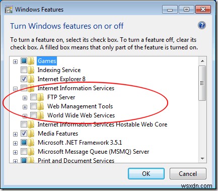 Windows 7でMicrosoftインターネットインフォメーションサービス（IIS）を有効にする方法