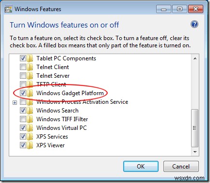 Windows 7でガジェット プラットフォームをオフ(無効化)にする方法