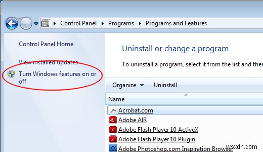 Windows 7からWindows Media Playerをアンインストールする方法