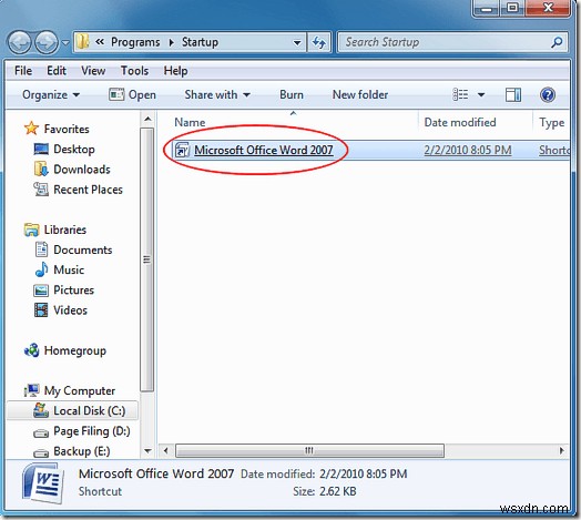 Windows 7のスタートアップフォルダーにプログラムを簡単に追加する方法