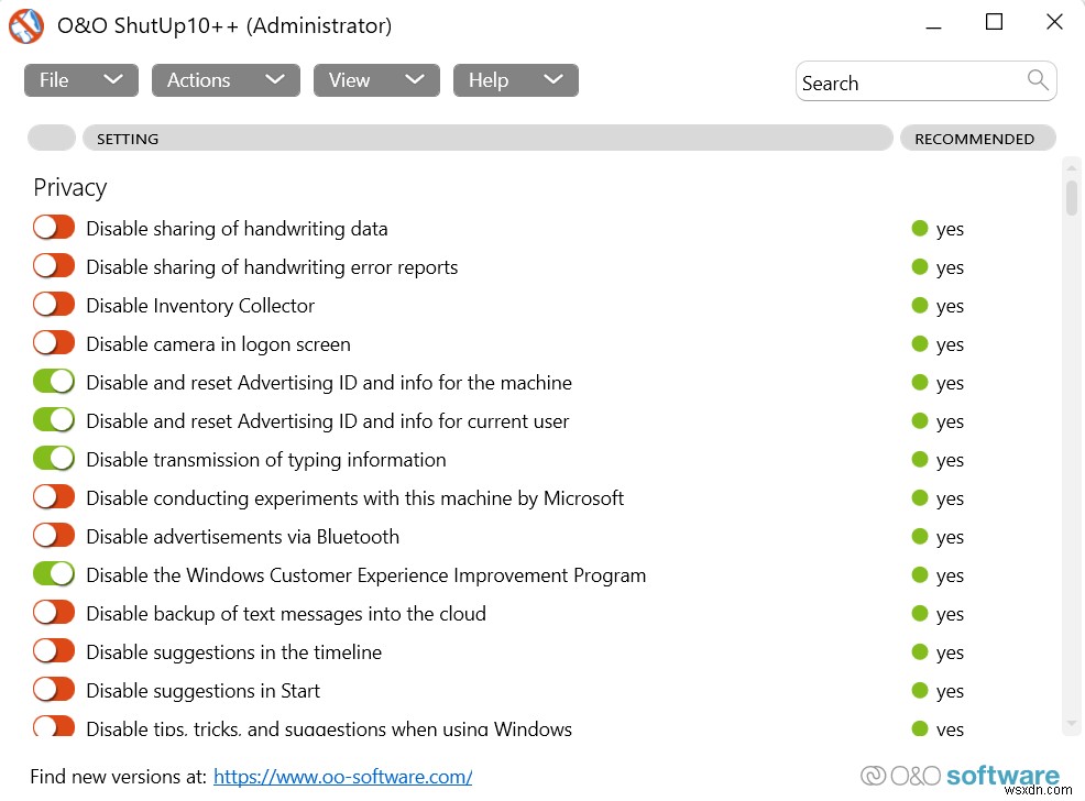 O&O ShutUp10レビュー – Microsoftによるデータ収集・監視を防ぐ方法