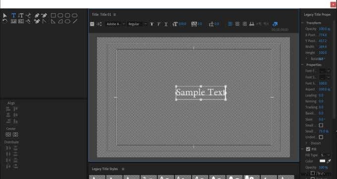 Adobe Premiere Proでタイトルグラフィックを作成・編集する方法