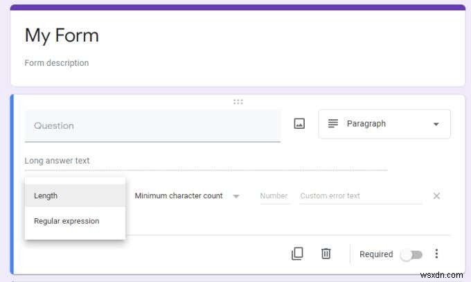 Googleフォームで回答の検証(バリデーション)を設定する方法