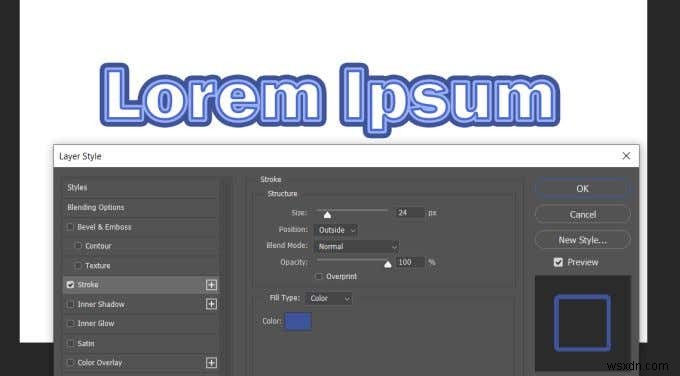 【初心者向け】Photoshopでテキストにアウトライン（縁取り）を付ける方法