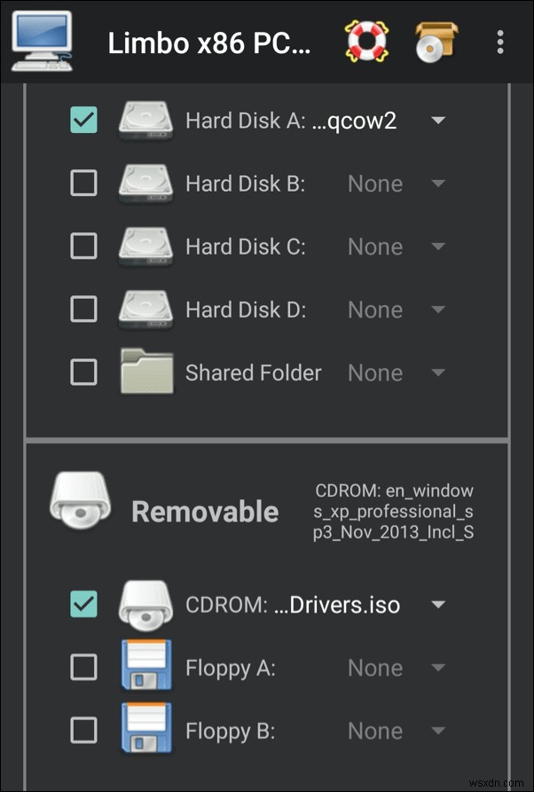 Limboを使ってAndroidでWindows XPエミュレータを動かす方法