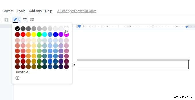 表を使って記入可能なGoogleドキュメントフォームを作成する方法