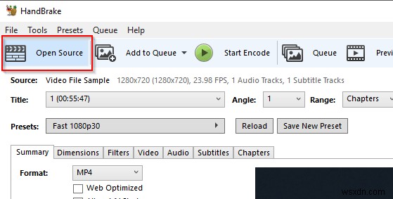 HandBrake(ハンドブレーキ)を使ってMKVをMP4に変換する方法
