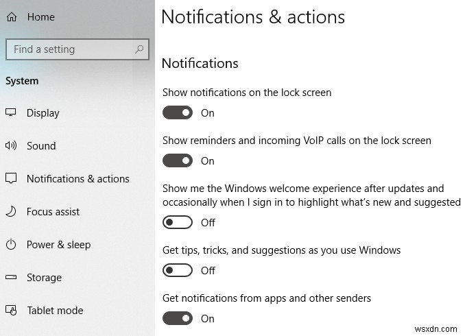 Windowsデスクトップにポップアップ通知を表示させない方法