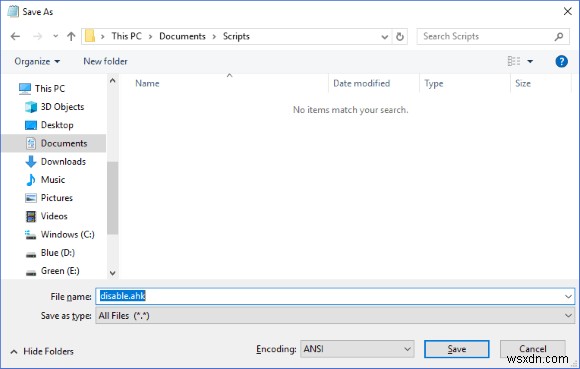 AutoHotKeyを使ってWindowsのキーボードキーを無効化する方法
