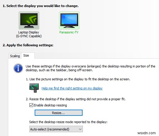 HDTVをサブモニターとして使うときの画面が切れる問題を解決する方法