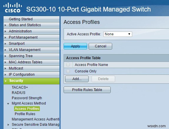 CiscoスイッチへのアクセスをIPアドレスで制限する方法【SG300-10の設定手順】