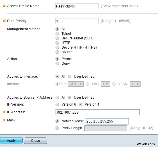 CiscoスイッチへのアクセスをIPアドレスで制限する方法【SG300-10の設定手順】