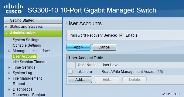 Cisco SG300スイッチでSSH公開鍵認証を有効にする方法