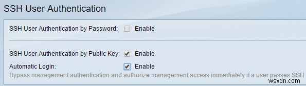 Cisco SG300スイッチでSSH公開鍵認証を有効にする方法