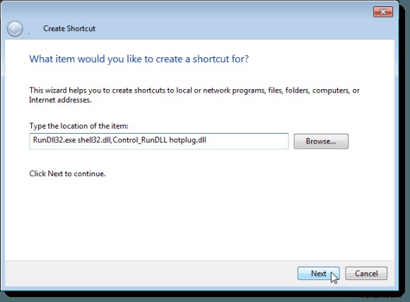 【Windows】「ハードウェアの安全な削除」ダイアログを素早く開くショートカットとキーボードショートカットの作成方法