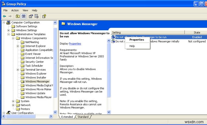 Windows 7・Vista・XPからWindows Messengerを削除・無効化する方法