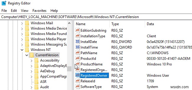 Windows 7/8/10で登録所有者名を変更する方法【レジストリ編集】