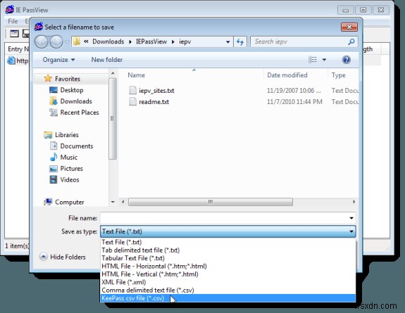 IE PassViewでInternet Explorerの保存済みパスワードを表示・バックアップ・削除する方法