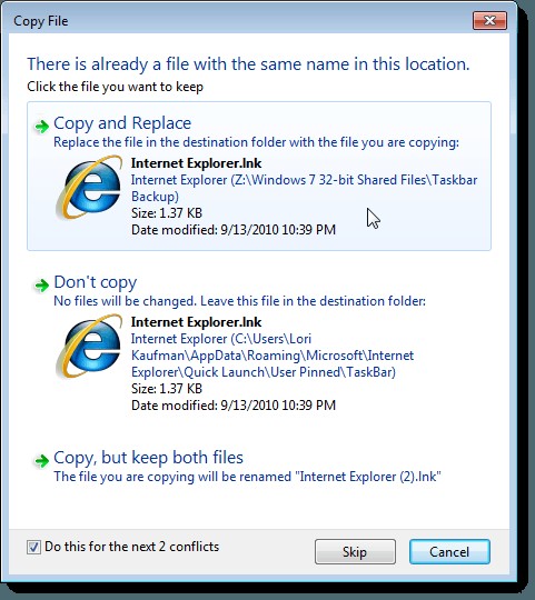 Windows 7/8/10のタスクバーにピン留めしたアイテムをバックアップ・復元する方法