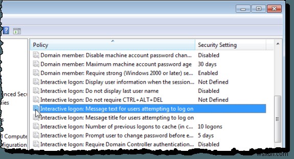 Windows 7/8/10のログオン画面にメッセージを表示する方法
