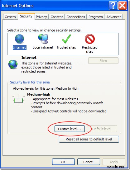Internet Explorerでメタリフレッシュ(Meta Refresh)を無効にする方法