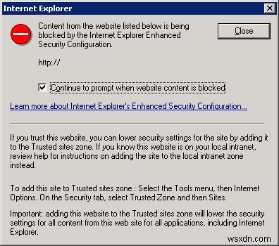 Windows Server 2003/2008でIE拡張セキュリティ構成(IE ESC)を無効にする方法