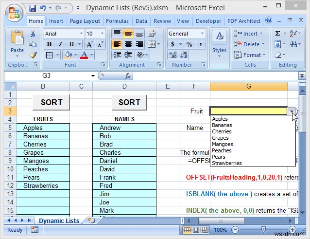 Excelで動的範囲名(ダイナミックレンジ)を活用して柔軟なドロップダウンリストを作成する方法