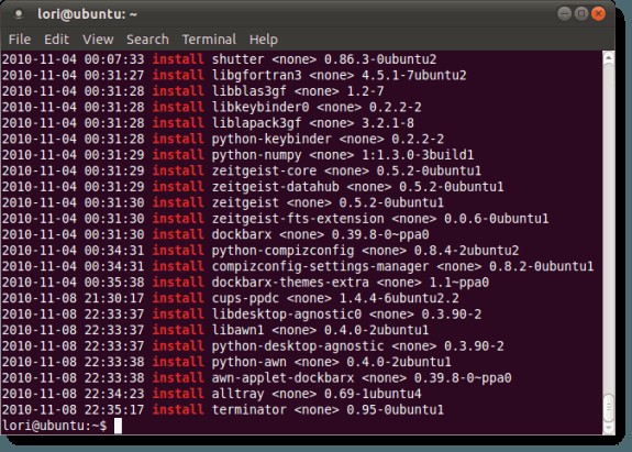 Ubuntuで最近インストールしたソフトウェアパッケージの一覧を確認する2つの方法
