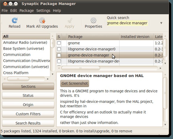 Ubuntu 10.04でハードウェア情報を簡単に確認する方法(GNOME Device Manager活用ガイド)