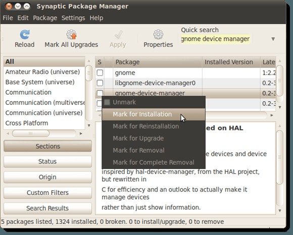 Ubuntu 10.04でハードウェア情報を簡単に確認する方法(GNOME Device Manager活用ガイド)
