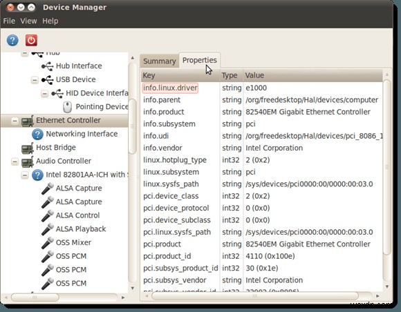 Ubuntu 10.04でハードウェア情報を簡単に確認する方法(GNOME Device Manager活用ガイド)