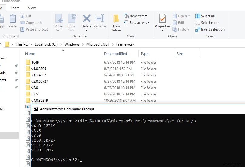 Windowsにインストールされている.NET Frameworkのバージョンを確認する方法