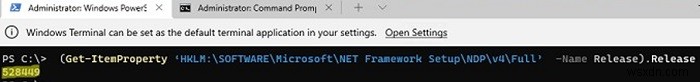Windowsにインストールされている.NET Frameworkのバージョンを確認する方法