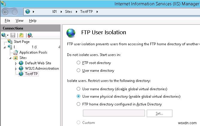 Windows Server 2016/2012 R2でユーザー分離機能を使ったFTPサーバーを構築する方法